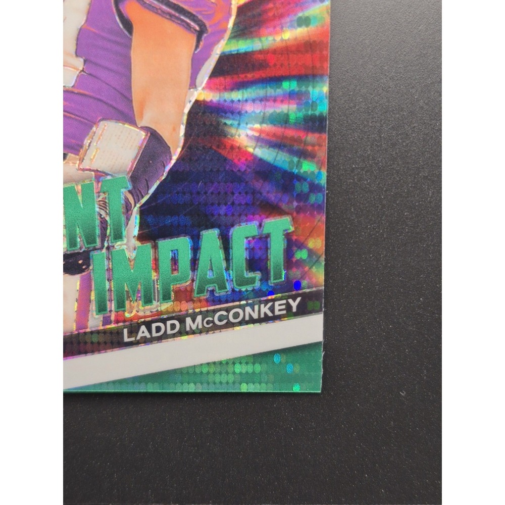 2024 Prizm Draft Picks Ladd McConkey #II-LM Green Pulsar Prizm /25 (RC) Chargers - Picture 6 of 12